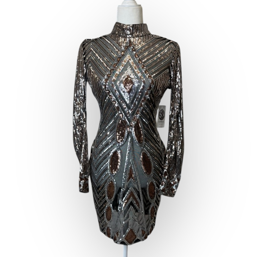 Art Deco–Inspired Sequin Bodycon Dress